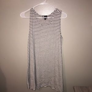 Grey and white flowy dress